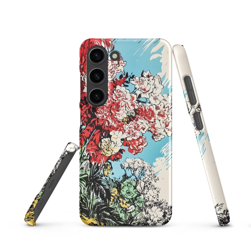 Floral Symphony in Bold Colors | Phone Case |  S23 | Snap Case | Matte
