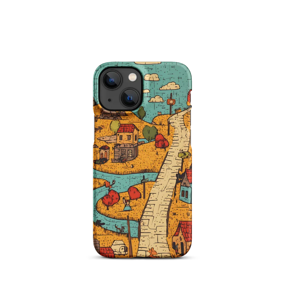 Whimsical Village Landscape | Phone Case |  13 Mini | Snap Case | Matte