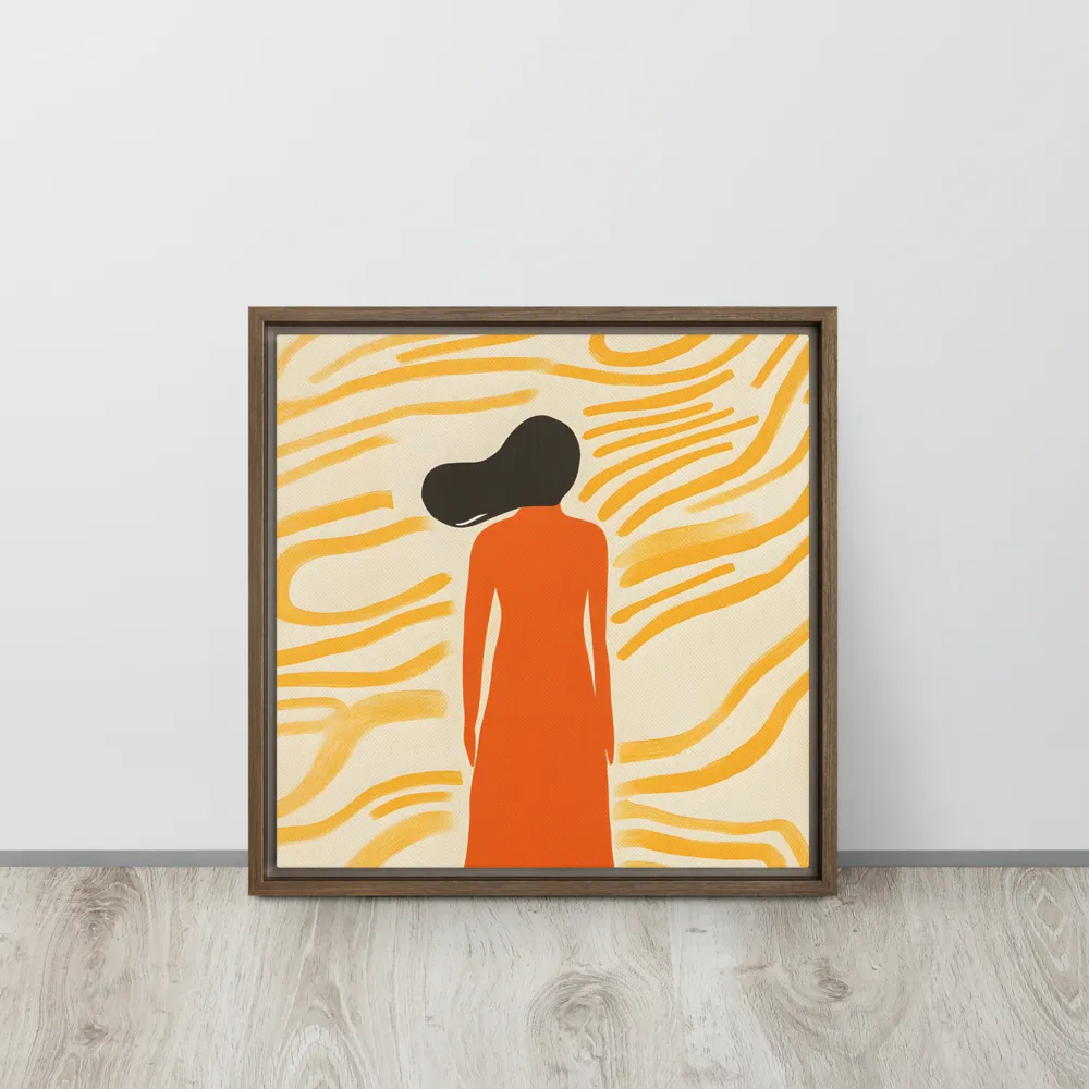 Connection to Serenity | Canvas with Brown Frame | 16″×16″