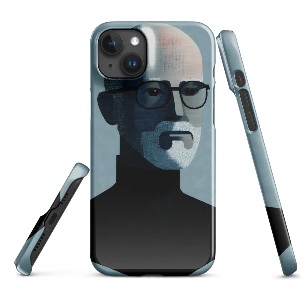Minimalist Portrait of a Modern Man | Phone Case |  15 Plus | Snap Case | Glossy