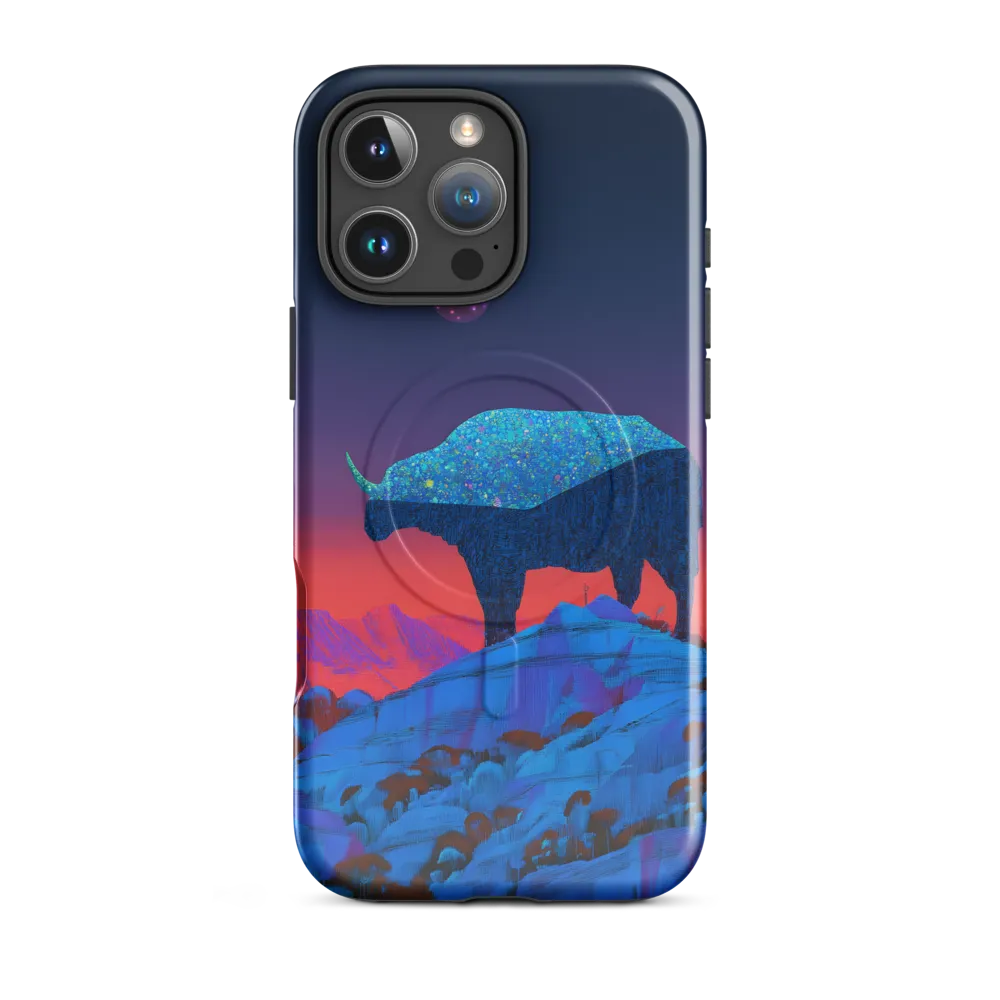 Luminous Bison Under a Celestial Sky