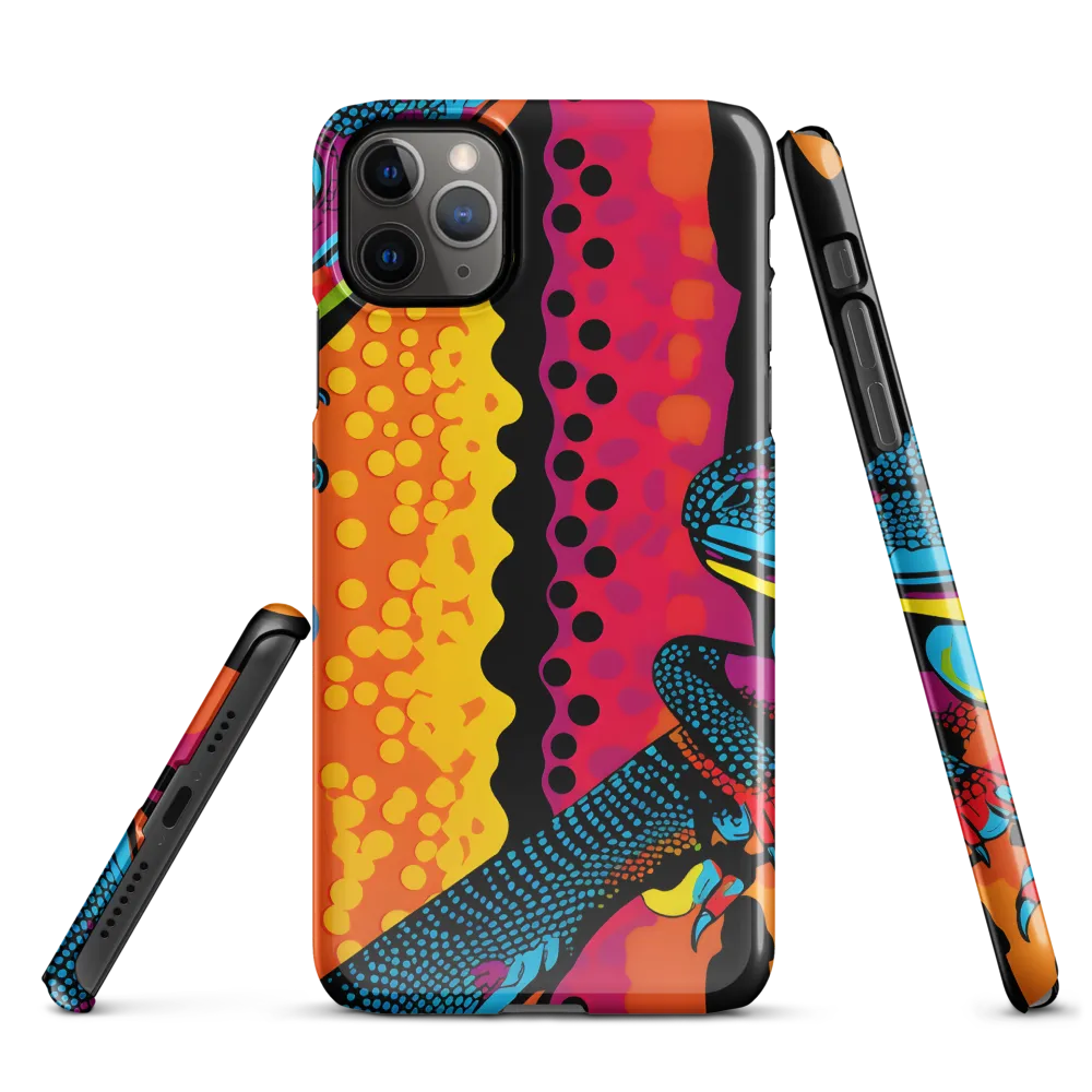 Colorful Encounters: The Playful Geckos | Phone Case |  11 Pro Max | Snap Case | Glossy