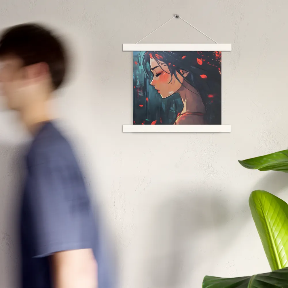 Whispers of Melancholy | Poster With White Wood Hanger | 10″×10″