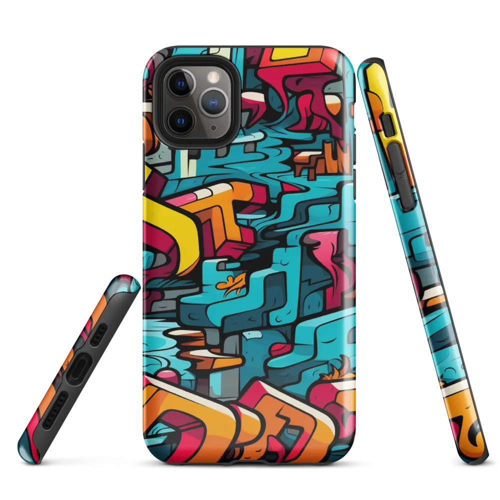 Urban Flow: A Graffiti Odyssey | Phone Case |  11 Pro Max | Tough Case | Glossy