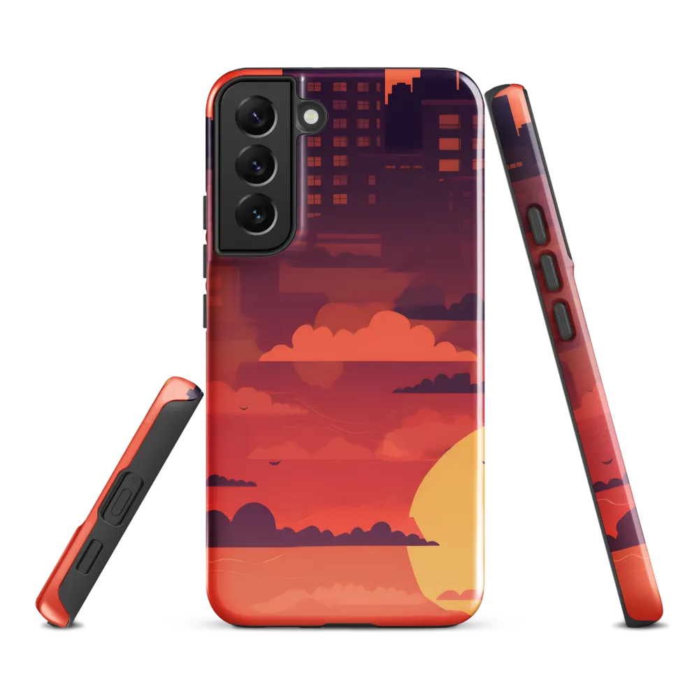 Urban Dusk: A Symphony of Cityscapes | Phone Case |  S22 Plus | Tough Case | Glossy