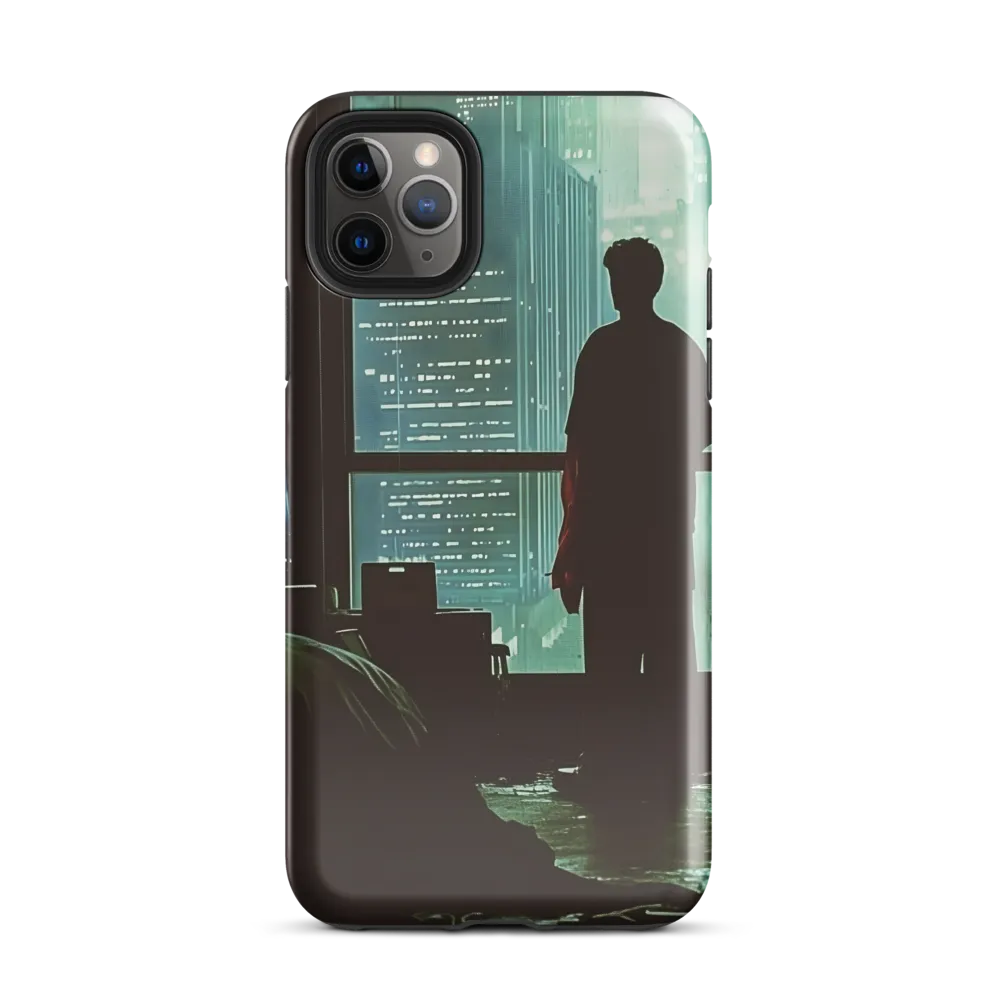 Silent Contemplation in a Futuristic Dystopia | Phone Case |  11 Pro Max | Tough Case | Glossy