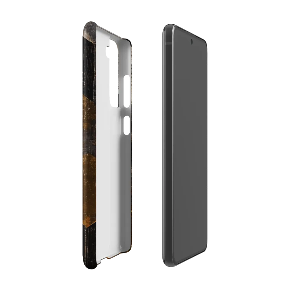 Geometric Harmony in Gold and Black | Phone Case |  S21 FE | Snap Case | Matte