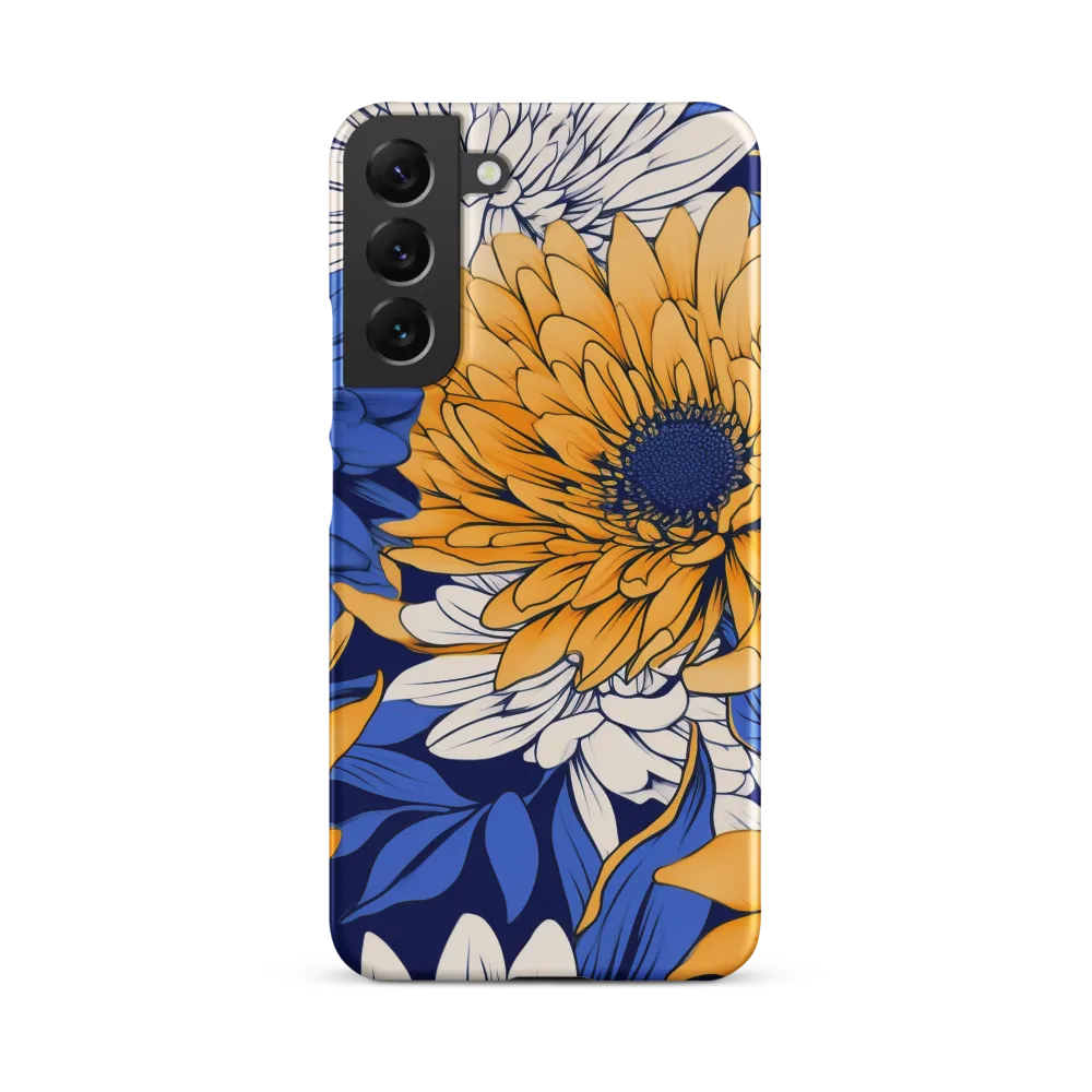 Floral Harmony in Blue and Yellow