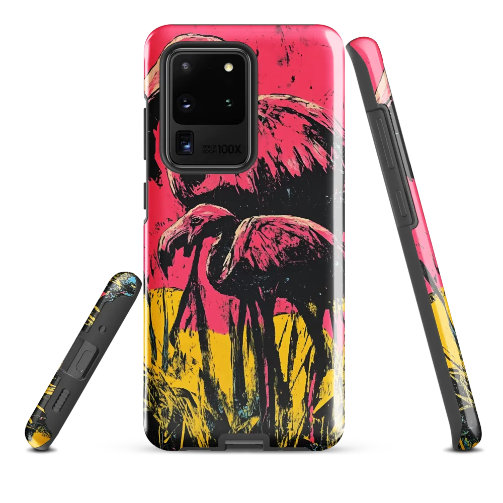 Flamingo Duet: A Pop Art Expression