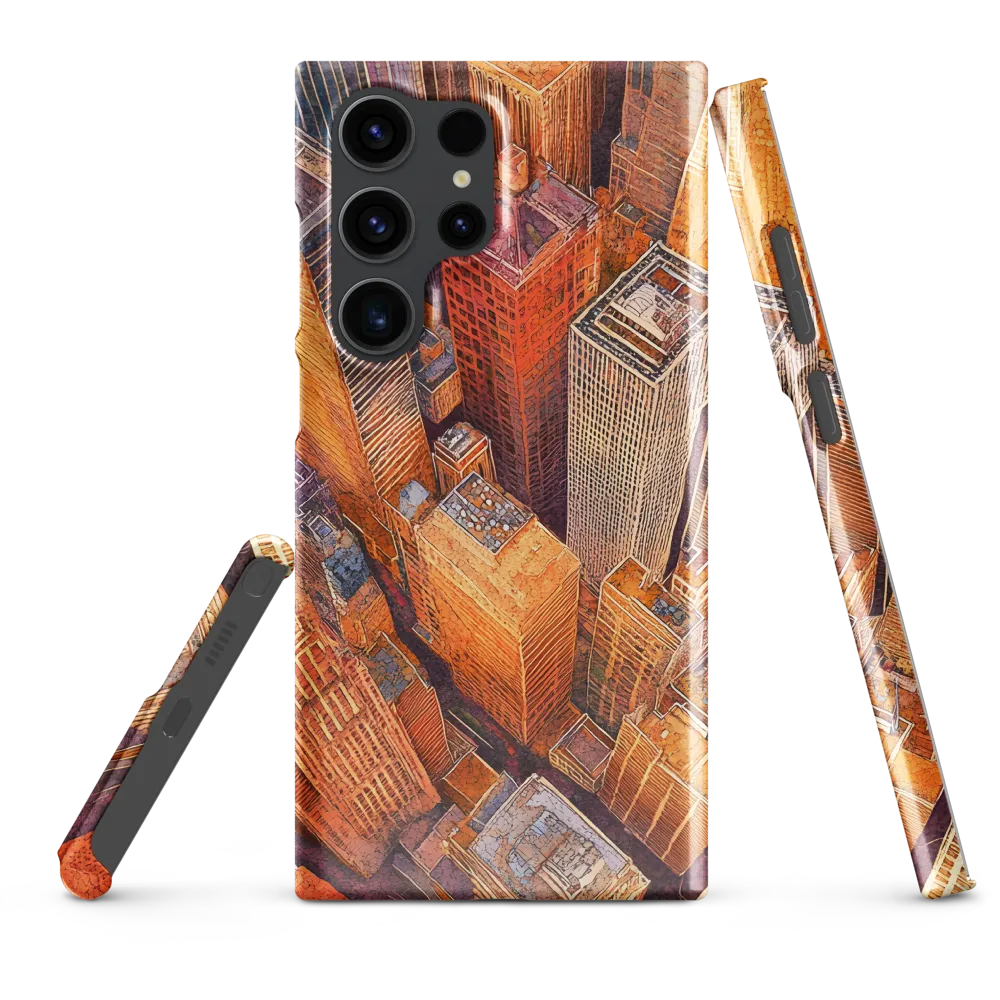 Urban Symphony in Orange and Purple