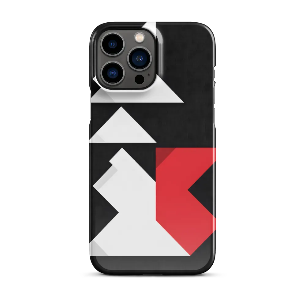 Geometric Symphony in Contrast | Phone Case |  13 Pro Max | Snap Case | Glossy