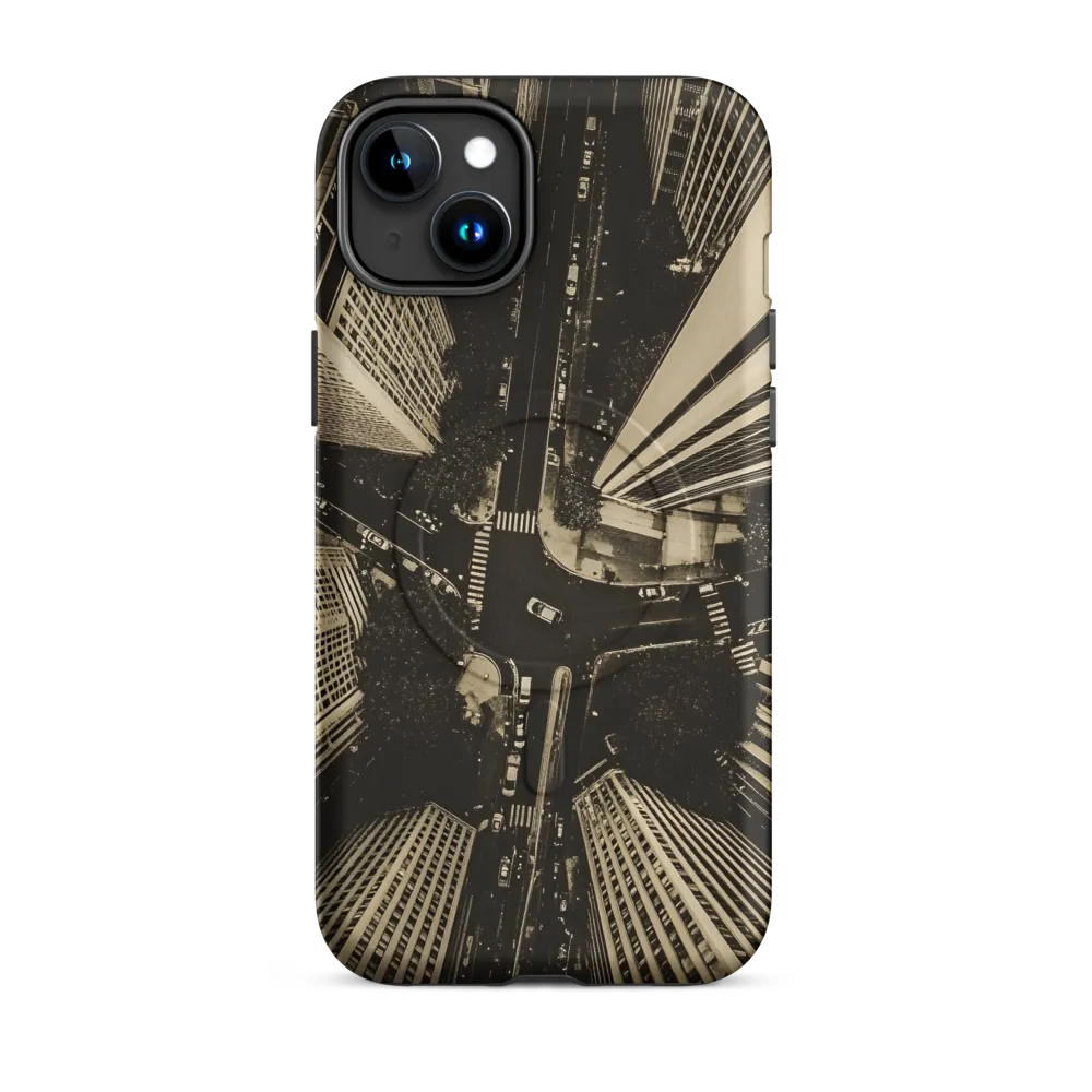 Urban Symphony: Aerial Perspective of City Life | Phone Case |  15 Plus | MagSafe® Tough Case | Matte