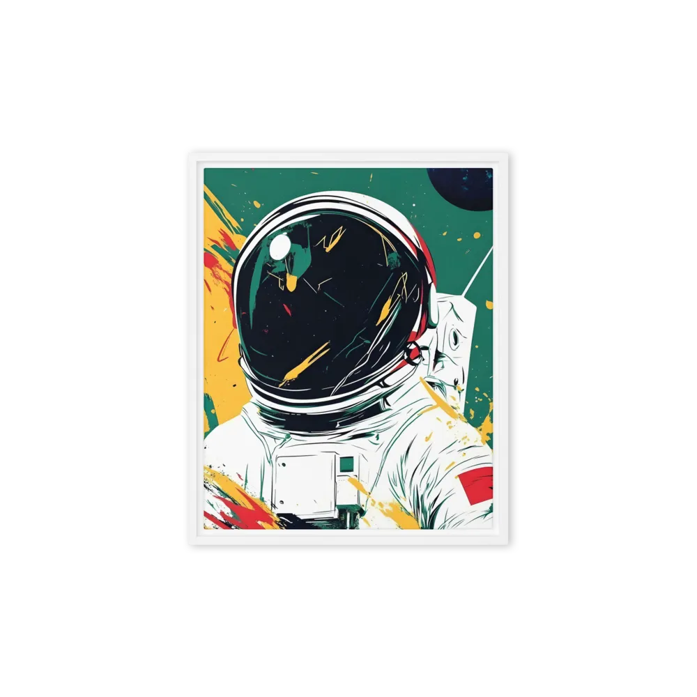 Galactic Explorer: A Modern Odyssey | Canvas with White Frame | 8″×10″