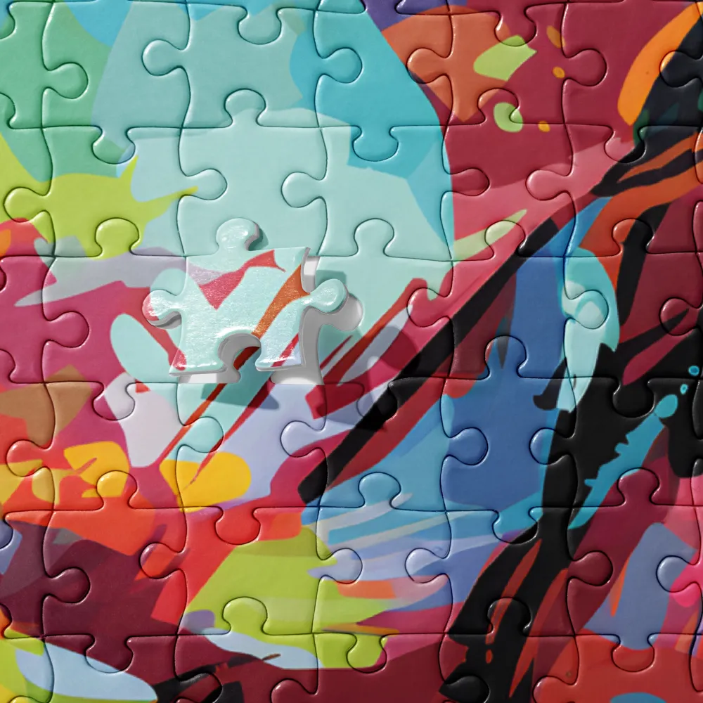 Colorful Lizard: An Abstract Adventure | Jigsaw Puzzle | 252 pieces