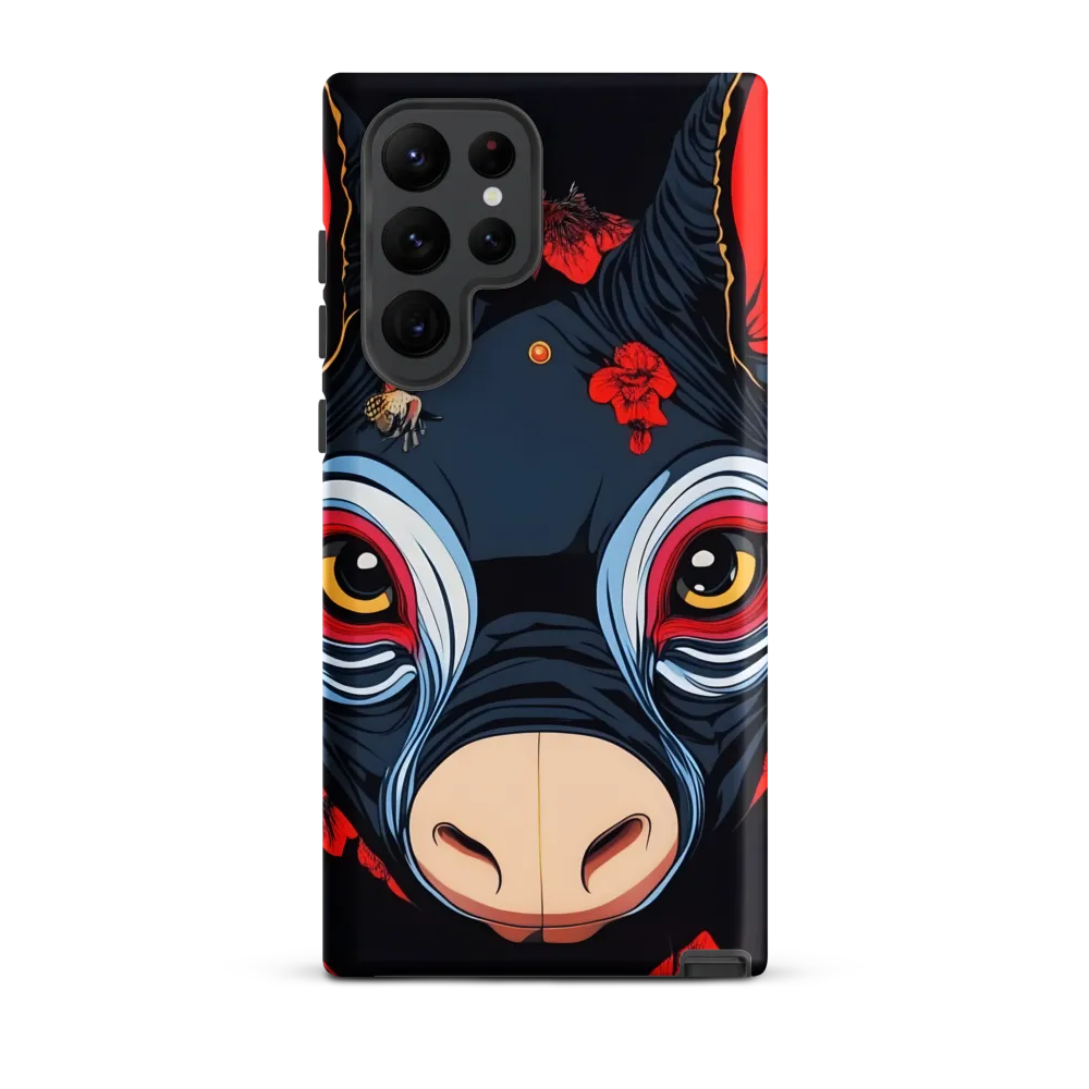 Mystical Bull with Floral Motifs