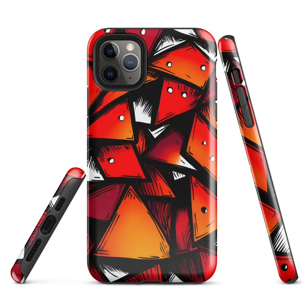 Dynamic Geometry of Red and Orange | Phone Case |  11 Pro Max | Tough Case | Glossy