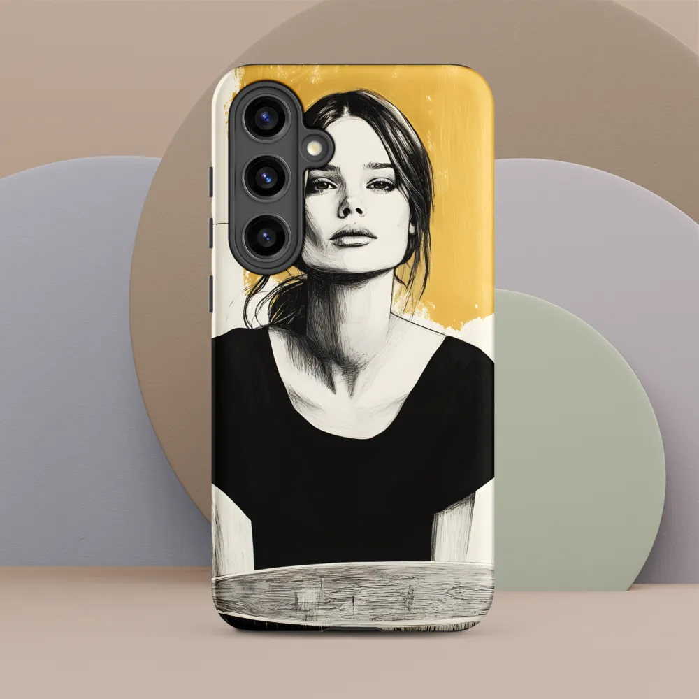Golden Serenity: A Minimalist Portrait