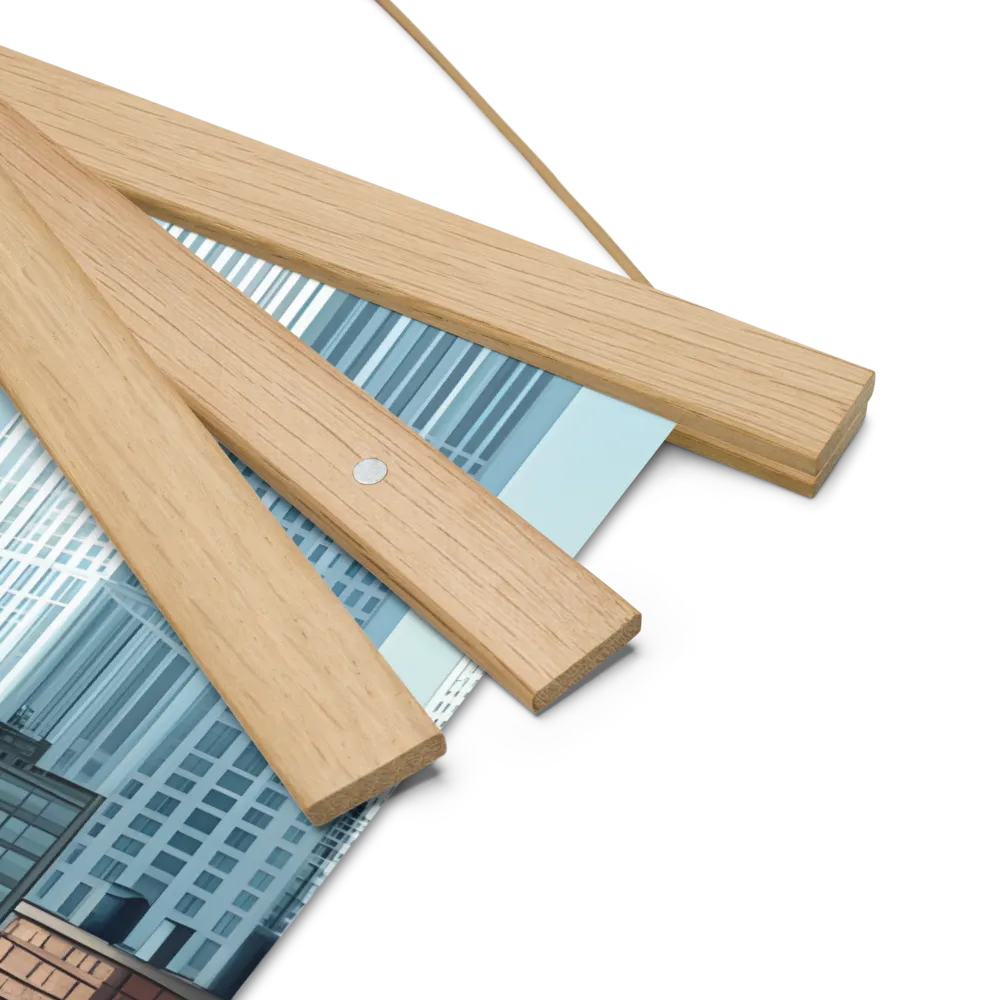 Urban Symphony | Poster With Oak Wood Hanger | 18″×18″