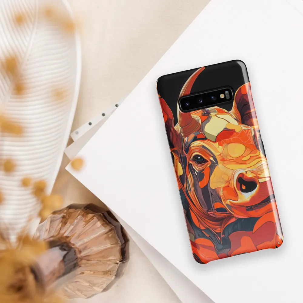 Modern Serenade: The Vibrant Cow | Phone Case |  S10 Plus | Snap Case | Glossy