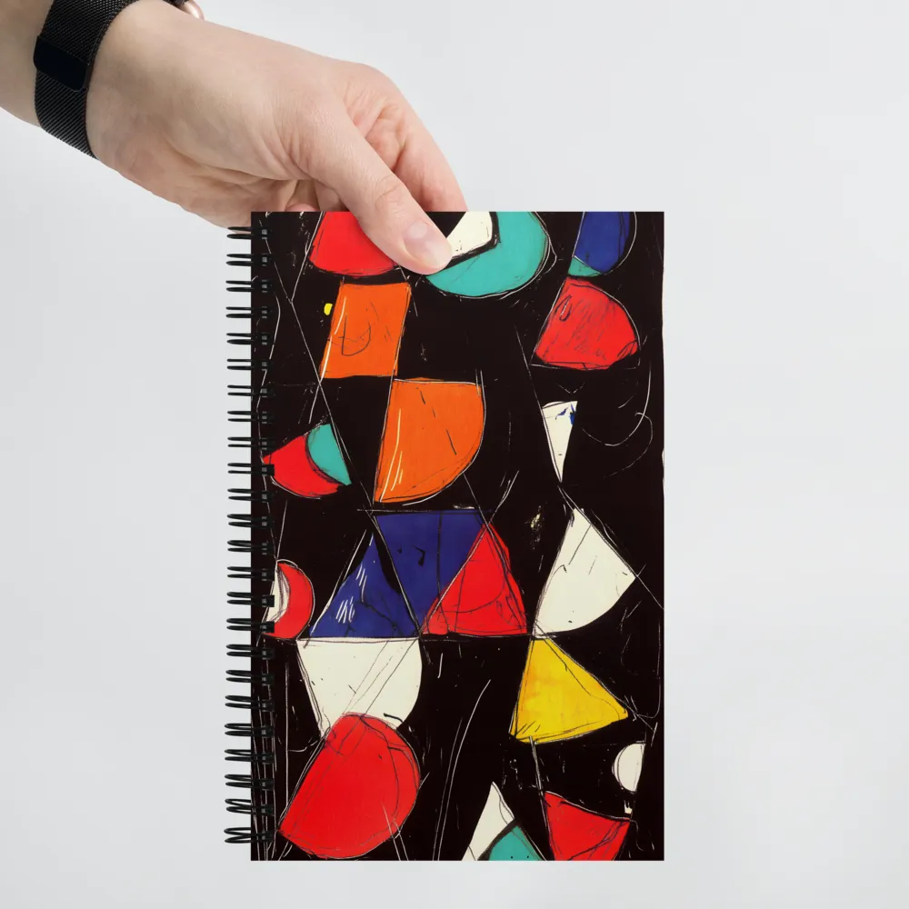 Vibrant Geometric Symphony | Spiral Notebook