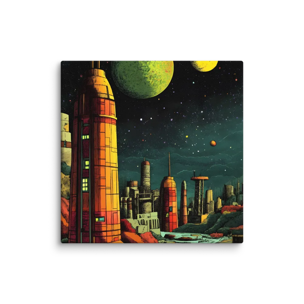Cosmic Cityscape | Canvas | 30″×30″