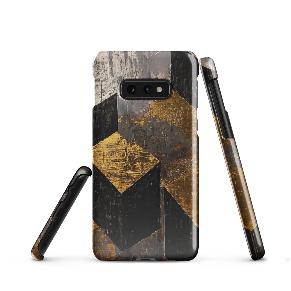 Geometric Harmony in Gold and Black | Phone Case |  S10e | Snap Case | Glossy