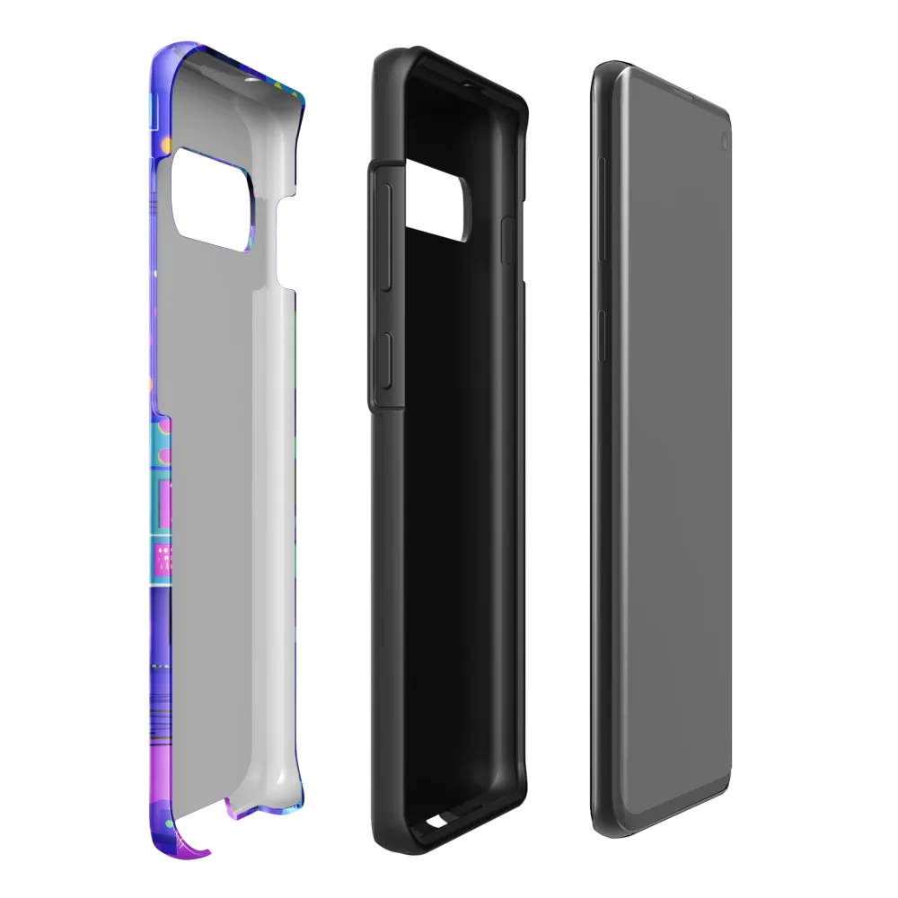 Futuristic Cityscape: A Digital Dream | Phone Case |  S10 Plus | Tough Case | Glossy