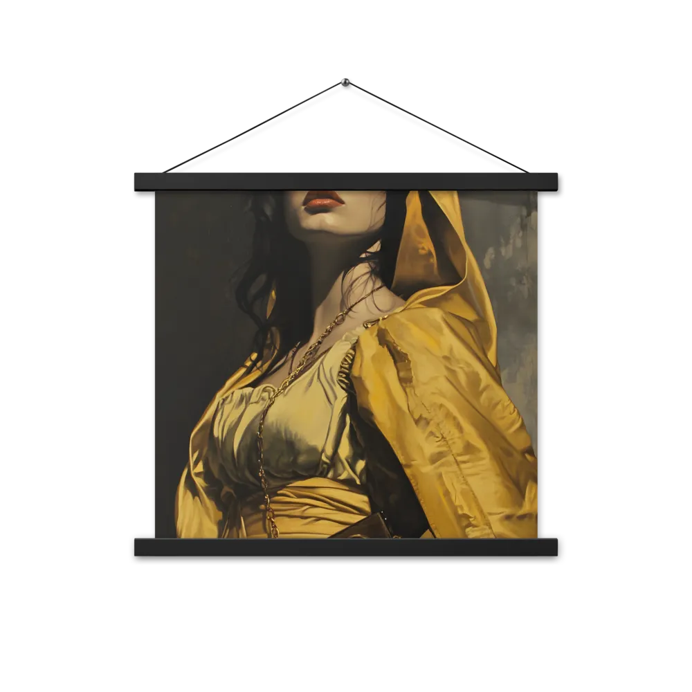 Veiled Confidence | Poster With Black Wood Hanger | 18″×18″