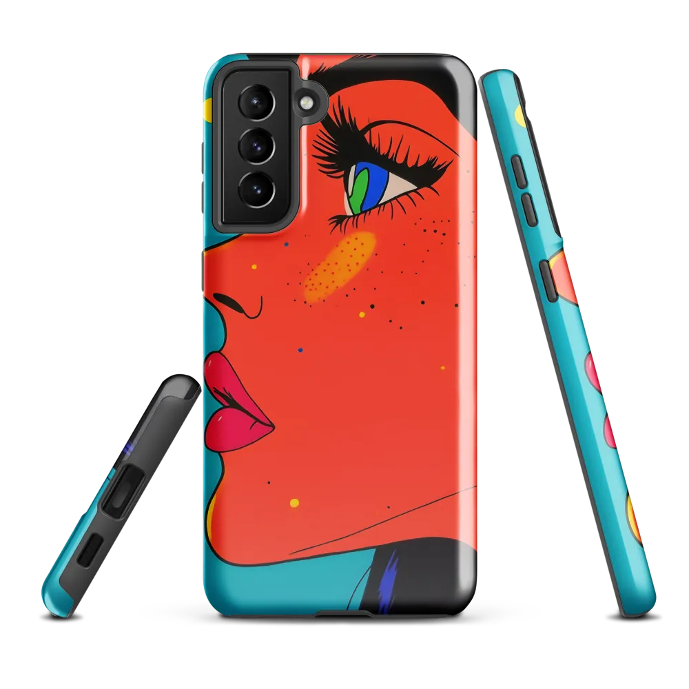 Vibrant Feminine Profile in Pop Art