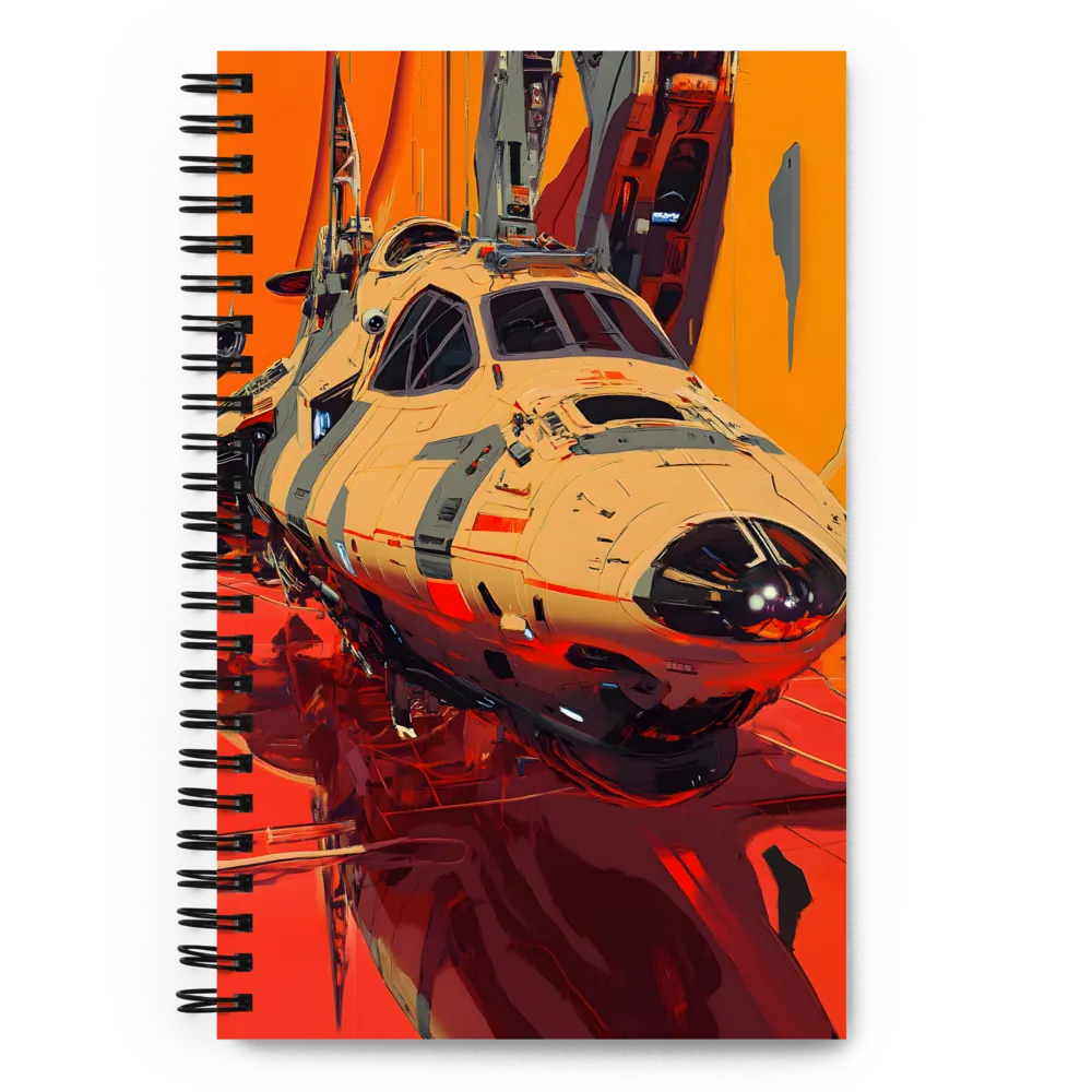 Futuristic Vessel: A Glimpse into Tomorrow | Spiral Notebook