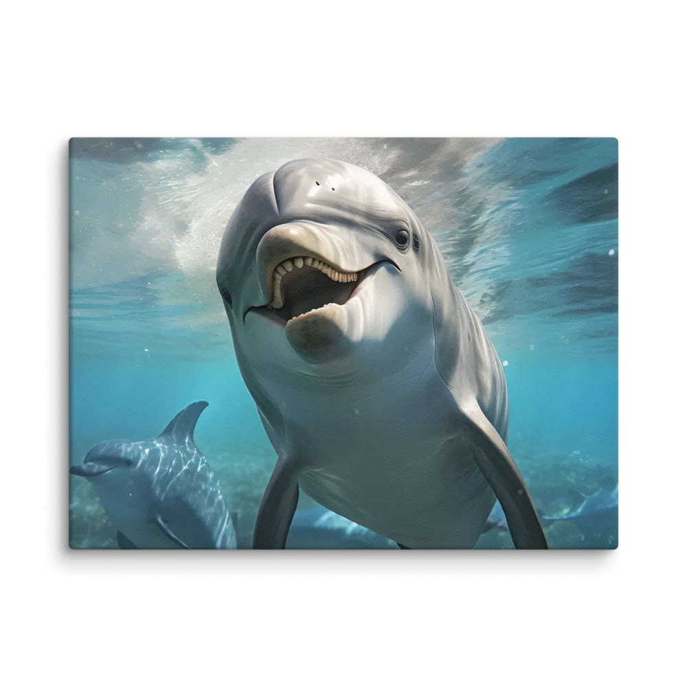 Beneath the Waves: A Dolphin's Dance
