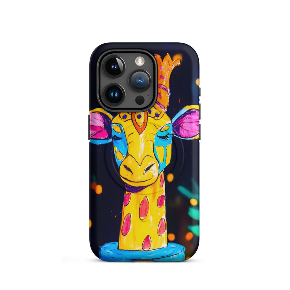 Whimsical Giraffe in Vibrant Colors