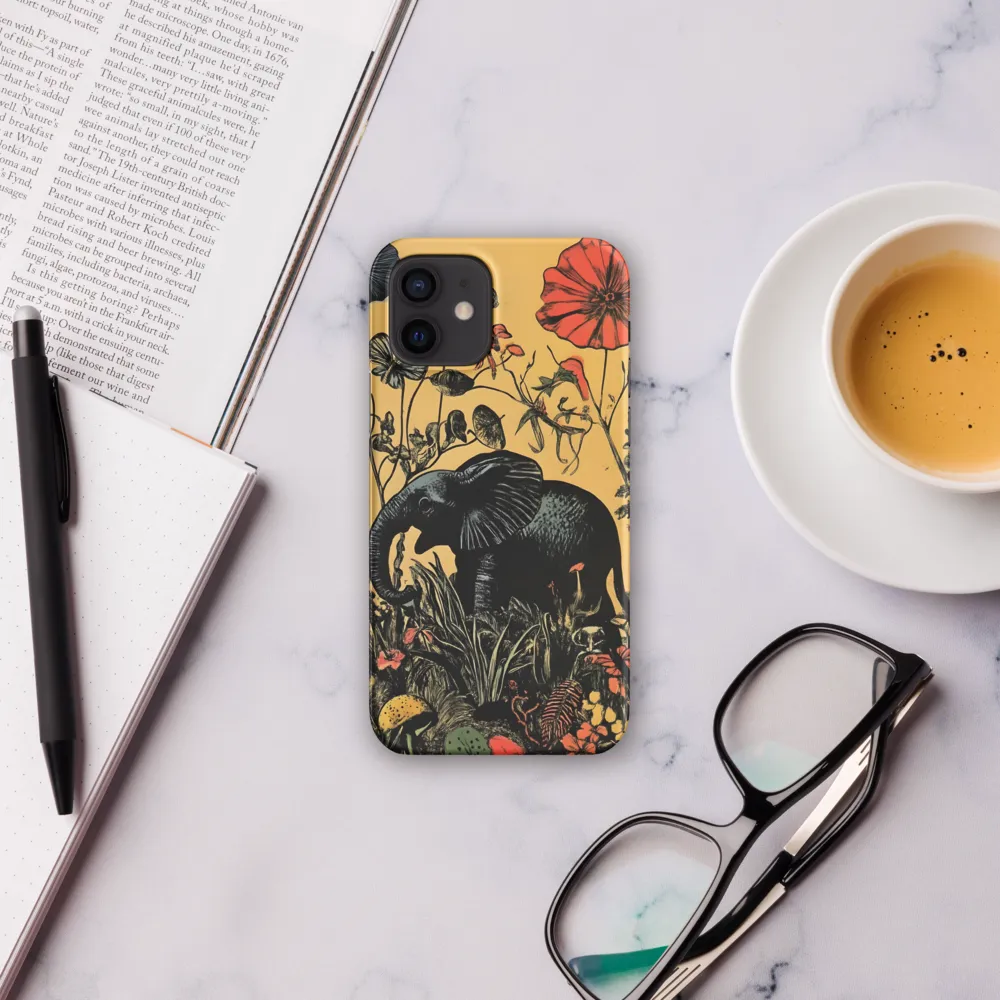 Floral Majesty: The Elephant's Sanctuary | Phone Case |  12 | Snap Case | Matte