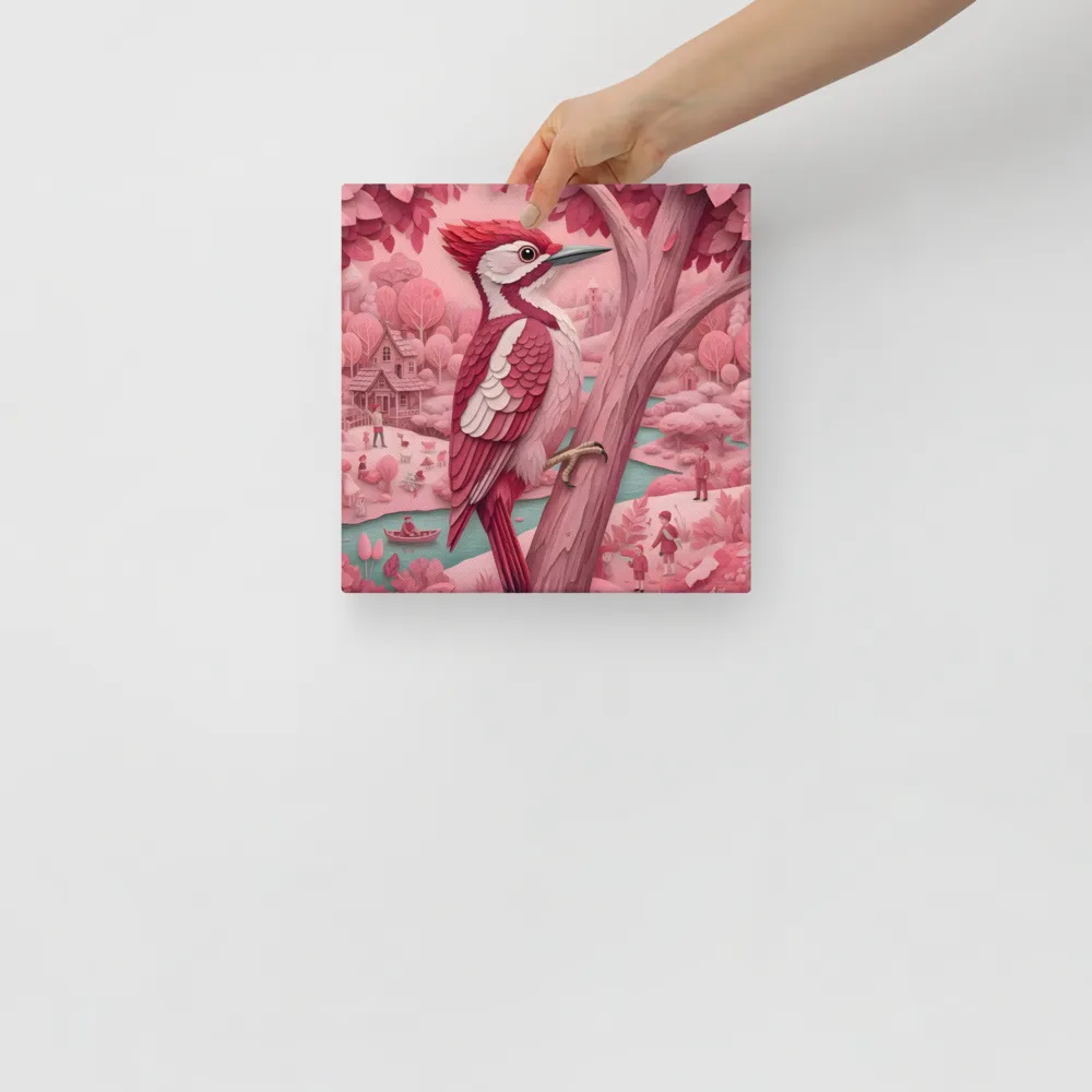 Rosewood Woodpecker 
 Canvas | 10″x 10″