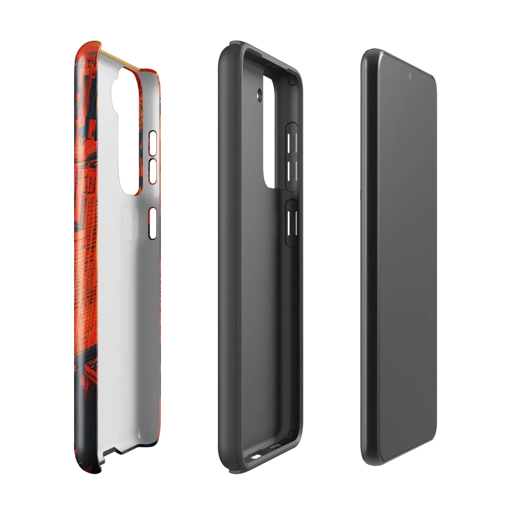 Urban Dawn: A Digital Ode to Skyscrapers | Phone Case |  S21 | Tough Case | Glossy