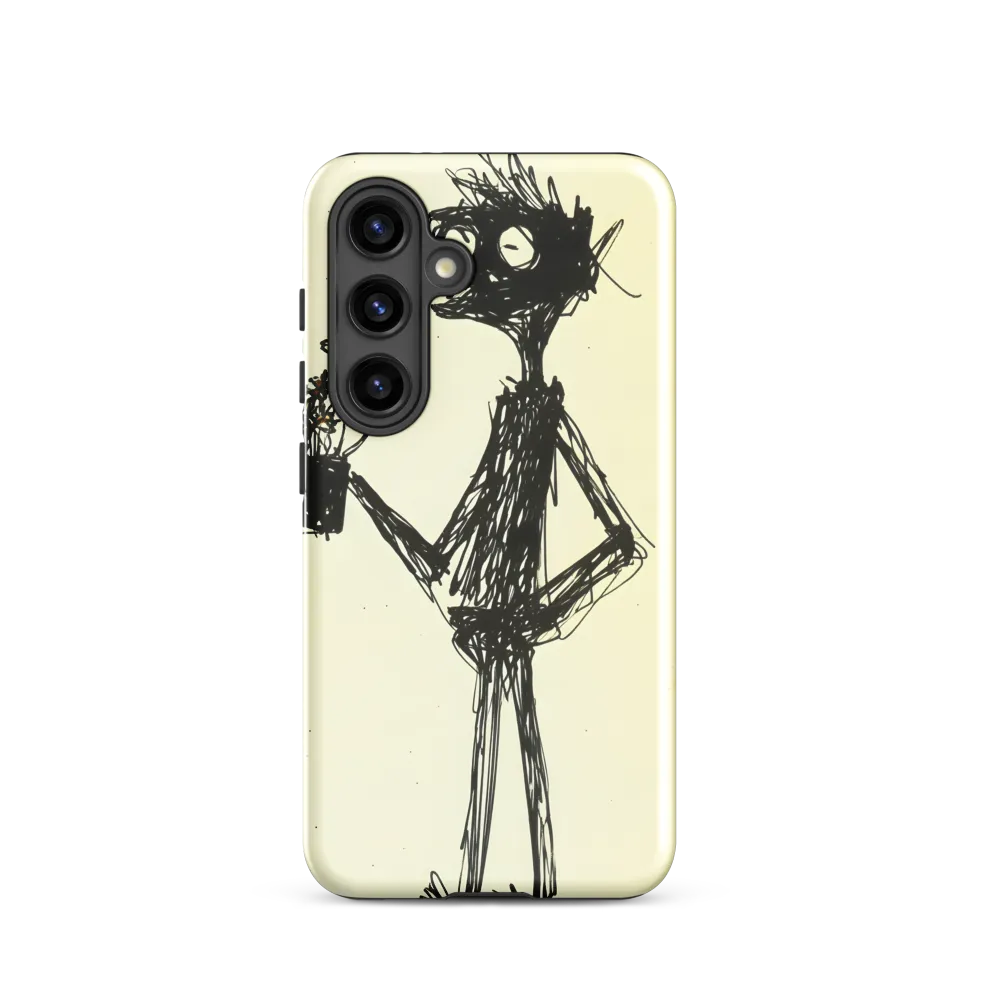 Whimsical Figure with Flowers