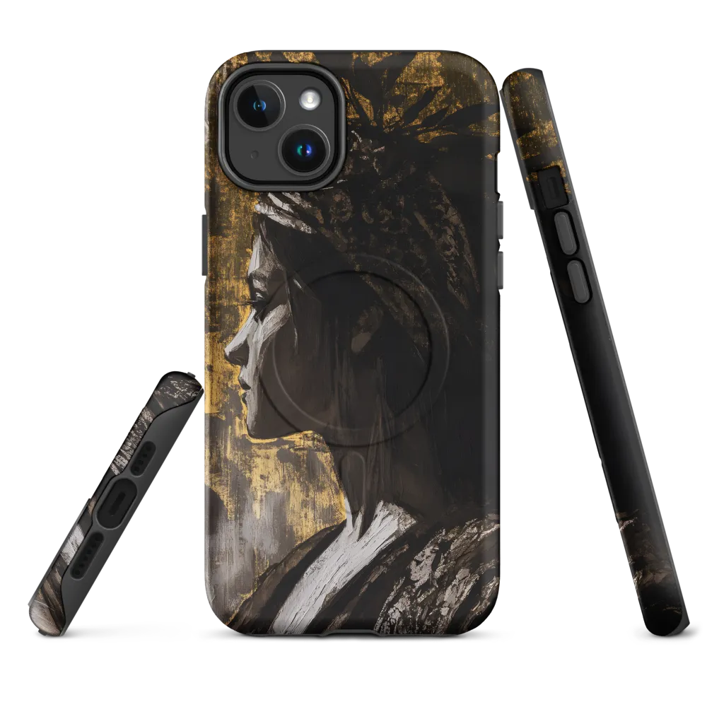 Golden Elegance: A Modern Profile Portrait
