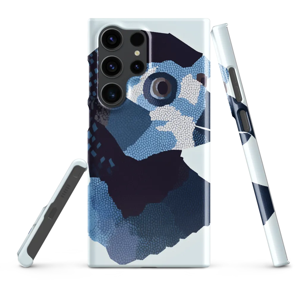 Abstract Avian Portrait in Blue