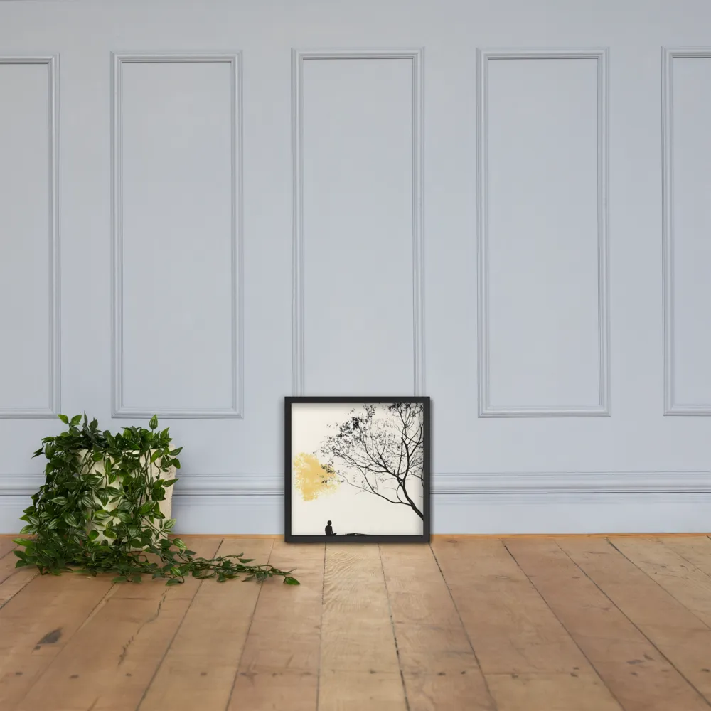 Whispers of Solitude | Poster with Black Frame | 16″×16″