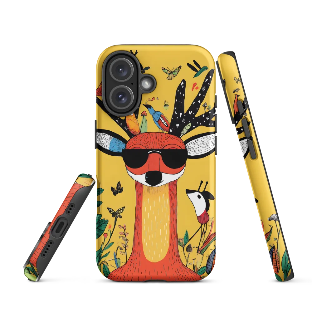 Playful Deer with Sunglasses | Phone Case