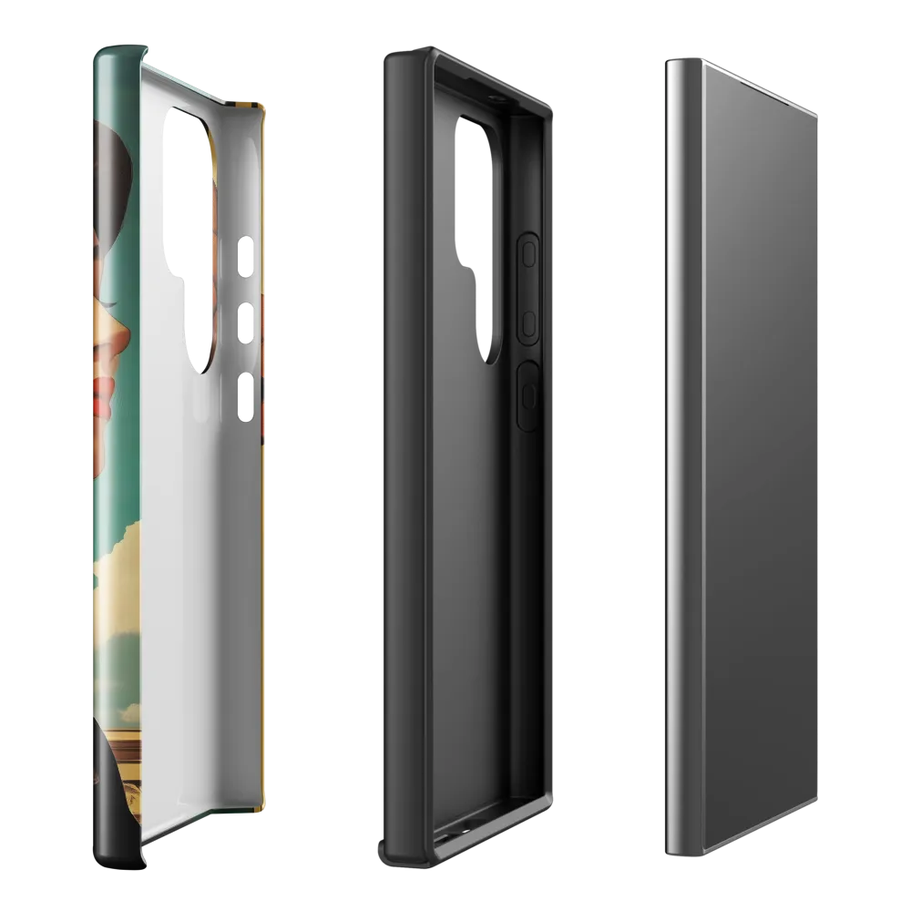 Elegance in Art Deco: A Portrait of Grace | Phone Case |  S24 Ultra | Tough Case | Glossy