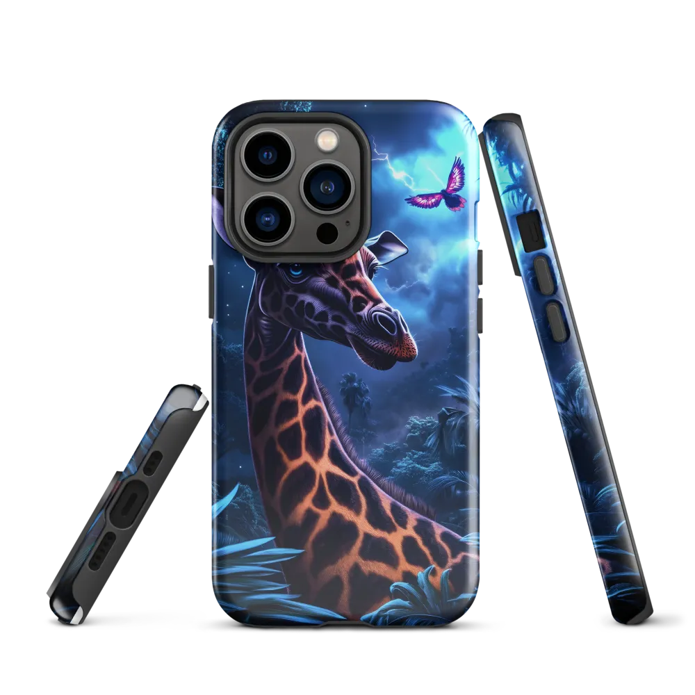 Mystical Giraffe in Twilight Jungle