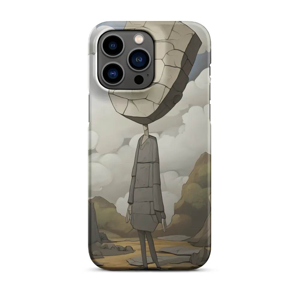 Whimsical Stone Figure in a Rocky Landscape | Phone Case |  14 Pro Max | Snap Case | Matte