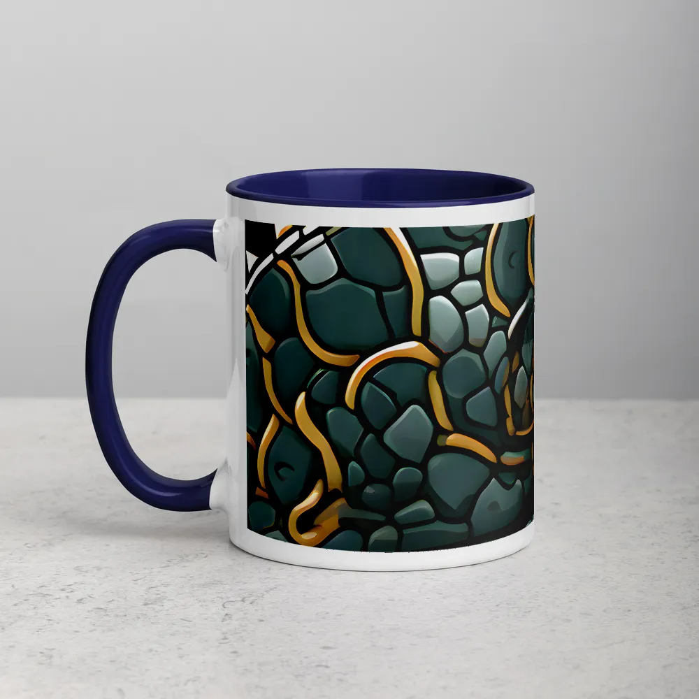 Reptilian Elegance: A Digital Art Nouveau Tapestry