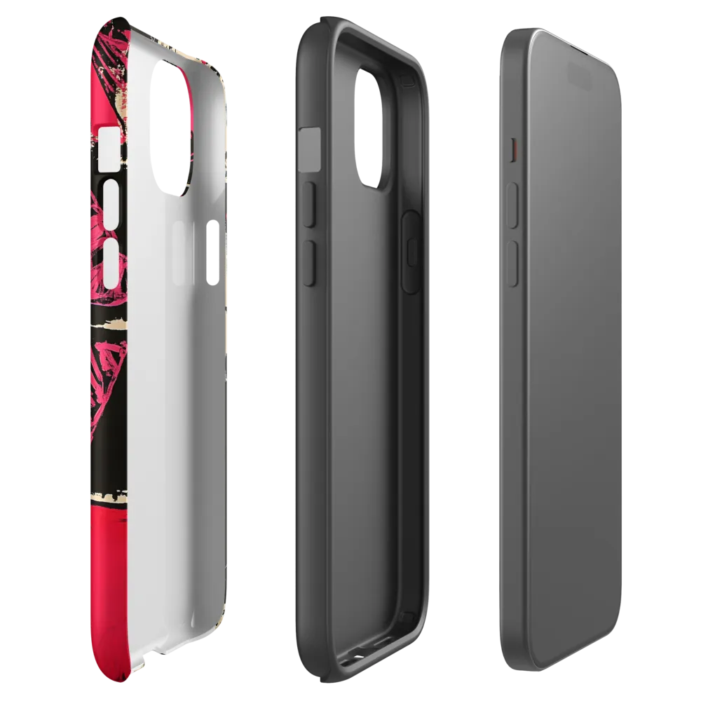 Geometric Symphony in Pink and Black