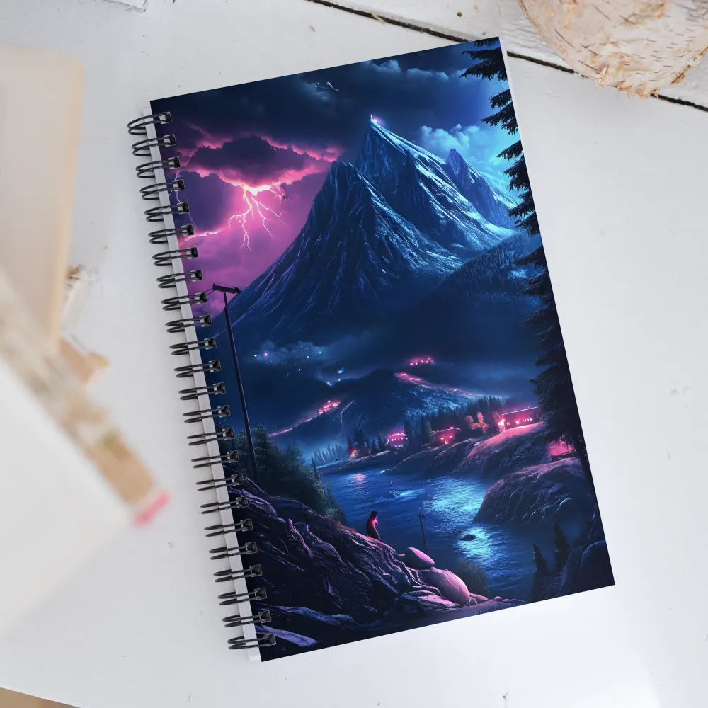 Mystical Storm Beneath the Peak | Spiral Notebook