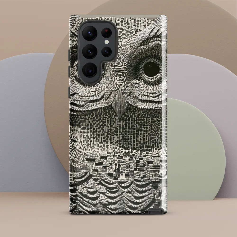 Intricate Owl of Textures | Phone Case |  S22 Ultra | Tough Case | Glossy