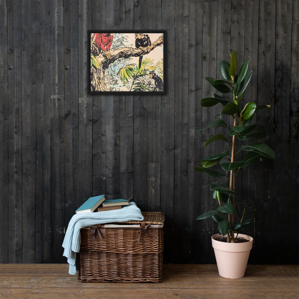 Jungle Harmony | Canvas with Black Frame | 16″×20″