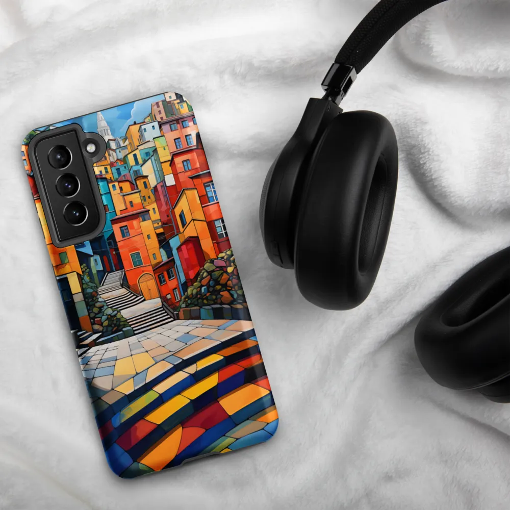Vibrant Village: A Cubist Journey