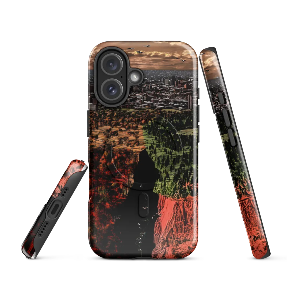 Harmony and Dissonance: A Landscape of Contrasts | Phone Case |  16 | MagSafe® Tough Case | Glossy